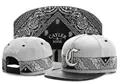 Grey and black snapback hat with paisley bandana pattern and gothic C embroidery - Style - 108 / Adjustable