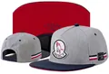 Grey snapback flat brim cap featuring Mercy praying hands patch and adjustable strap. - Style-110 / Adjustable