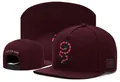Maroon flat brim snapback cap featuring a unique anchor and snake embroidery design - Style-123 / Adjustable
