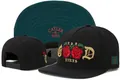 Black snapback cap with Good Times rose embroidery and Cayler & Sons branding - Style-96 / Adjustable