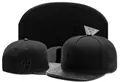 Stylish all-black flat brim snapback cap with detailed tonal embroidery and side patch - Style-26 / Adjustable