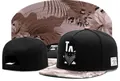 Black adjustable snapback hat with floral brim and LA embroidery in Cayler & Sons style - Style 25 / Adjustable