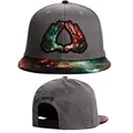 Grey flat brim baseball cap with galaxy pattern hand gesture and #stayfly embroidery - Style-31 / Adjustable