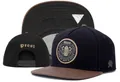 Stylish black and brown flat brim snapback cap with beer theme embroidery - Style-130 / Adjustable