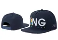 Navy blue snapback cap featuring white King embroidery and colorful New York text - Style 21 / Adjustable