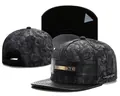 Stylish flat brim snapback hat featuring dark classical pattern and gold NO MERCY plaque - Style 23 / Adjustable