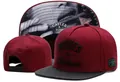 Burgundy snapback cap with black embroidered Bitches slogan and textured flat brim - Style-111 / Adjustable