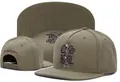 Olive green flat brim snapback cap with gothic skull and roses embroidery design detail - Style-115 / Adjustable