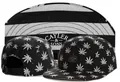 Black 5-panel flat brim hat with white leaf pattern and Cayler & Sons brand label - Style - 187 / Adjustable
