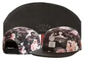 Fashionable pixel floral pattern flat brim snapback cap with adjustable strap - Style - 185 / Adjustable