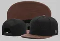 Stylish black and brown flat-brimmed snapback hat featuring Brooklyn NYC embroidery - Style - 166 / Adjustable