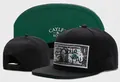 Black flat brim adjustable snapback hat with dollar bill patch and green underbrim detail - Style - 153 / Adjustable