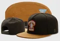American style flat-brim snapback cap in brown and olive green contrast color - Style - 163 / Adjustable