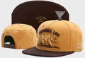 Cayler & Sons snapback cap in yellow suede with California Love bear embroidery - Style 4 / Adjustable
