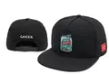 Classic black flat brim snapback hat with detailed streetwear embroidery and side patch - Style 7 / Adjustable