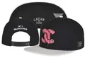 Black snapback hat with pink donut C embroidery and Cayler & Sons branding. - Style 8 / Adjustable
