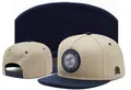 American fashion flat brim snapback hat in khaki and navy blue - Style 16 / Adjustable