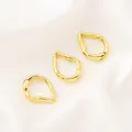 Détail de fermoirs à ressort irréguliers plaqués or 14K pour bijoux DIY - Fermoir à Ressort en Goutte d'Eau (18*14mm) / 1 Pièce / Or 18K