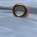 Connecteur anneau ovale 15mm x 13mm en laiton plaqué or pour bijoux DIY et accessoires - Cercle Irrégulier (15mm) / 5 Pièces / Doré