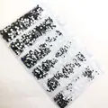 Strass à dos plat bleu foncé professionnels pour nail art dans un emballage segmenté - SS4-SS12 (Environ 1728 Pièces/Paquet) / Bleu Encre
