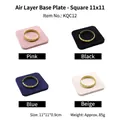 Quadratische Schmuck-Displayplatten in vier Farben für Armbänder oder Ketten. - Quadratische Bodenplatte 11x11 (KQC12) / Schwarz