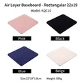 Professionelle rechteckige Schmuckdisplay-Unterlagen in vier Farben für Vitrinen - Rechteckige Bodenplatte (KQC10) / 22x19cm / Schwarz