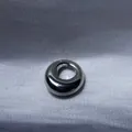 Perle beignet en cuivre plaqué argent à large trou pour accessoires de bijoux artisanaux - Bague Ronde Épaisse / 5 Pièces / Argenté