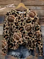 Felpa leopardata da donna con motivi di football americano e dettagli glitterati - JSTGI-5347694 / S