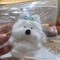 Jouet squishy animal blanc et duveteux pour soulager le stress, présenté en sachet clair - Flocage Dans Les Highlands De L'ouest ✺ / 【envoyer En Quelques Secondes】