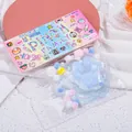 Χαριτωμένο μπλε παιχνίδι squishy σε σχήμα πατούσας με γκλίτερ και πομ πομ - Διαφανές Κρυστάλλινο Πόδι Γάτας Μπλε / 【αποστολή Σε Δευτερόλεπτα】
