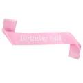 Pink satin birthday girl sash with white stars for party celebration accessories - Girl's Star Bra Strap (pink) / Adult