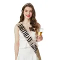 Elegant rose gold glitter Birthday Girl sash and sparkling tiara set for birthday party - Birthday Girl (gold Background Black Lettering) / Adult