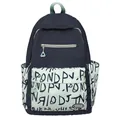 Stylish navy and mint green student backpack with large capacity and unique trendy pattern - Large Single Bag / Dark Blue