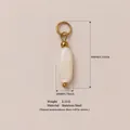 Ciondolo minimalista in acciaio inossidabile con pietra bianca e finitura placcata oro 18K - Ciondolo Ghiacciolo (N. 6)