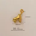 Ciondolo a forma di pattino a rotelle in acciaio inossidabile placcato oro 18K per gioielli - Ciondolo a Pattino a Rotelle / 1 Pezzo