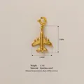 Gold stainless steel airplane charm pendant for DIY jewelry making - Airplane Shape / Gold