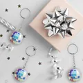 Reflective colorful disco mirror ball keychains with festive party decorations - 3cm / AB Color