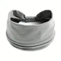 Minimalist wide fabric headband in light grey marl, elasticated back, yoga and sport hair wrap - Light Gray