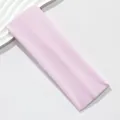 Detail view of a 7cm wide lavender elastic headband with soft breathable fabric - Light Pink