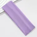 Purple high elasticity sports headband 7cm wide solid color yoga sweatband hair band - Purple