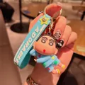 Süßer Crayon Shin-chan PVC Schlüsselanhänger mit einem hellblauen Silikonarmband - Pvc Crayon Shin-chan Schlafanzughose - Blauer Pyjama