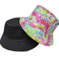 Cappello a secchiello reversibile con vivace stampa tie-dye e un classico nero tinta - M (56-58cm) / Stile Stampa Tie-Dye Luminosa (32#)