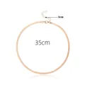 Collier élégant en chaîne serpent rose gold, longueur 35 cm avec extension de 5 cm. - Simple rang Doré