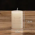 Elegant ivory white pillar candle 5x7.5cm perfect for wedding and home decoration - Cylinder / 5x7.5cm / Ivory