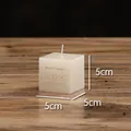 Κομψό ιβουάρ λευκό κερί κύβος 5x5x5cm με 10 ώρες καύσης χωρίς καπνό για διακόσμηση - Τετράγωνο / 5x5x5cm / Ιβουάρ