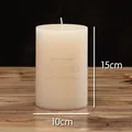 Κλασικό κερί στήλης ιβουάρ χωρίς καπνό 10x15cm για γάμους και διακόσμηση σπιτιού - Κύλινδρος / 10x15cm / Ιβουάρ