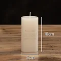 Κλασικό κυλινδρικό κερί σε χρώμα ιβουάρ 5x10cm για γάμους και διακόσμηση σπιτιού - Κύλινδρος / 5x10CM / Ιβουάρ