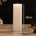 Μεγάλο κερί κολώνα ιβουάρ 10x30cm ιδανικό για διακόσμηση γάμου και ξενοδοχείου - Κύλινδρος / 10x30cm / Ιβουάρ