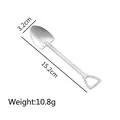 Edelstahllöffel in Schaufelform für Dessert mit 15,2 cm Länge und 10,8 g Gewicht - Spitzschaufel-Stil / Silber