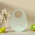 Lichtgroene waterdichte siliconen baby slab met zeshoekig patroon voor voeding - Blauw